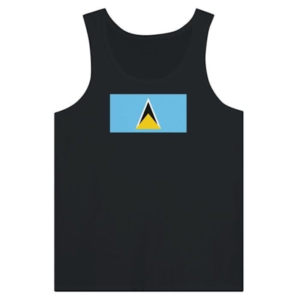 Saint Lucia Flag Tank Top i Svart Svart jag