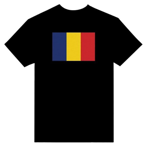 Rumänien flagga T-shirt i svart färg Svart XL