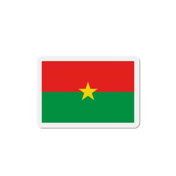 Rektangelmagnet Burkina Fasos flagga 50 stycken i 7 cm