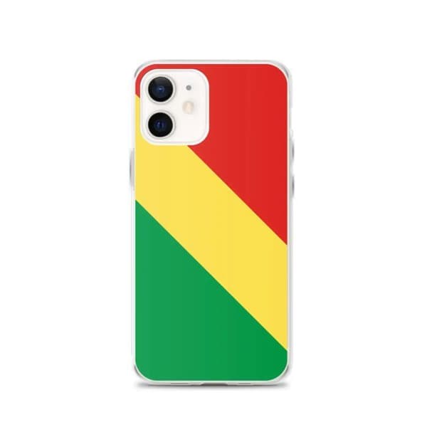 Coque telefon drapeau République du Congo - iPhone 12 Flerfärgad
