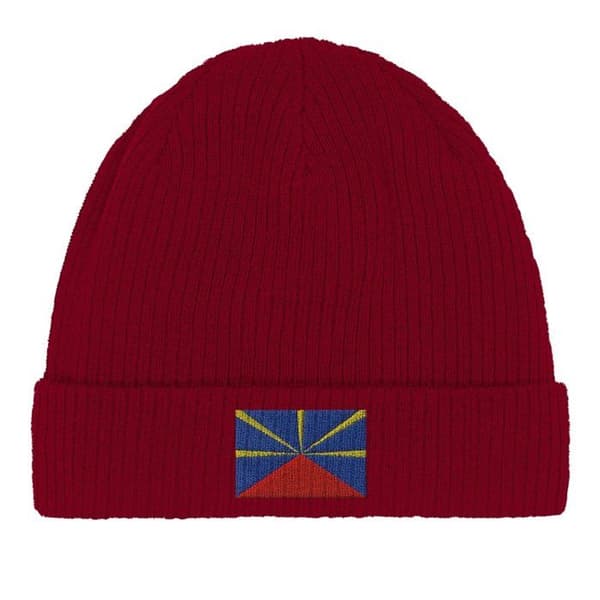 Bonnet Lippu Réunion punaisena Röd