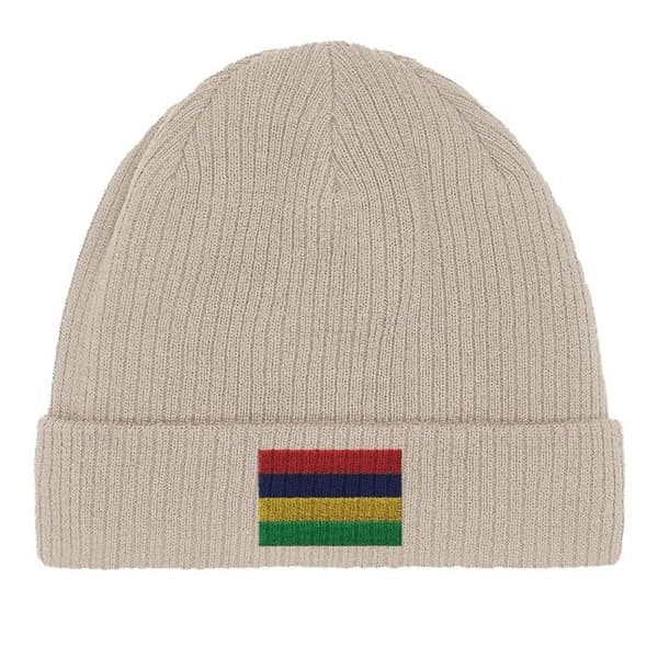 Bonnet Flag ø i Mauritius i Beige Beige