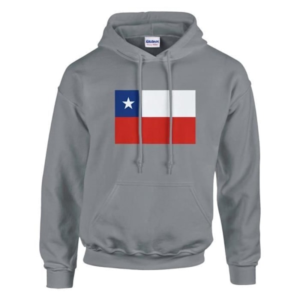 Chile Flag hættetrøje i grå Grå XXXXXL