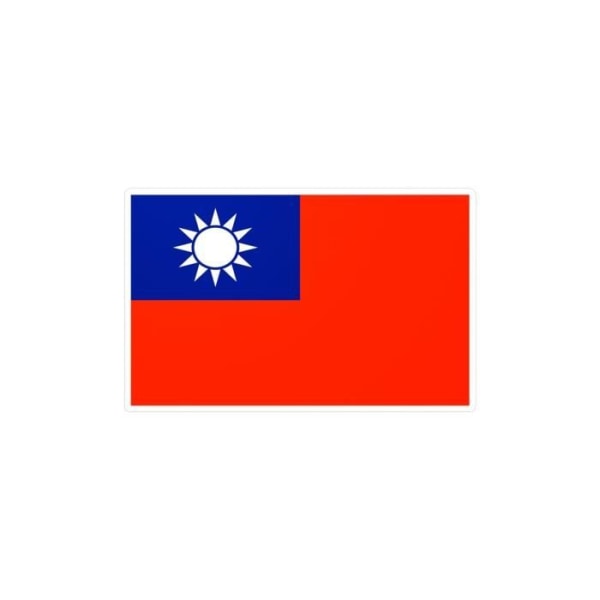 Klistermärke Republiken Kinas flagga 5,0x7,0cm i 1000 bitar