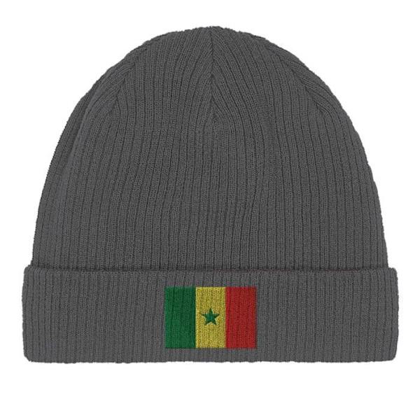 Hætte Flag Senegal i Grå Grå