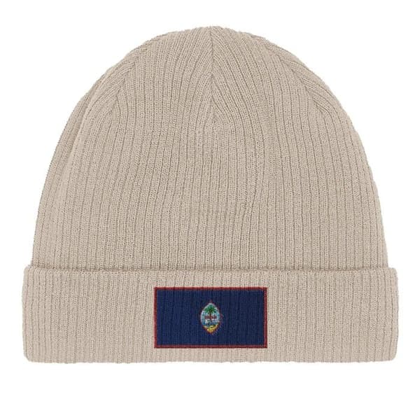 Bonnet Drapeau Guam i Beige Beige