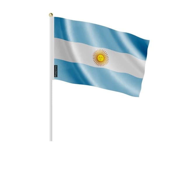 Drapeau - Argentina - Mini Drapeau - 30 x 45 cm - Polyester - Foran/Bagklog Flerfärgad