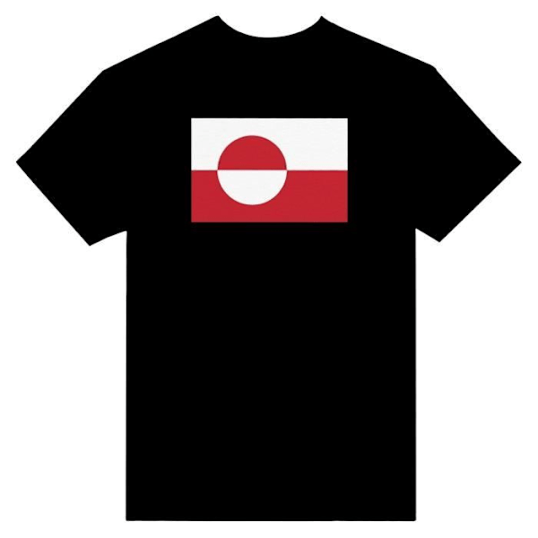 Grönlands flagga T-shirt i svart färg Svart M