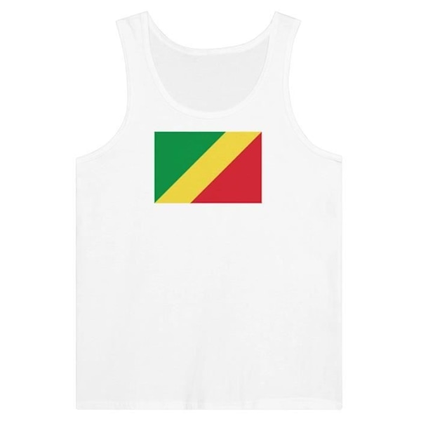 Republic of Congo Flag Tank Top i hvid Vit jag