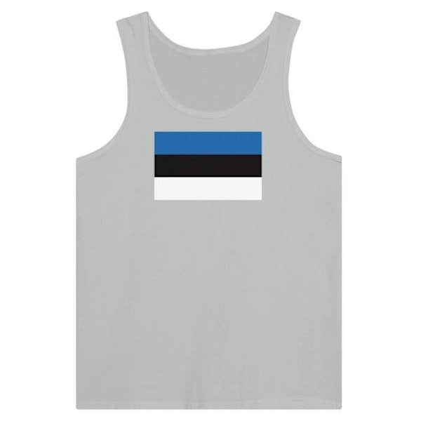 Estonia Flag Tank Top i Grå Grå S