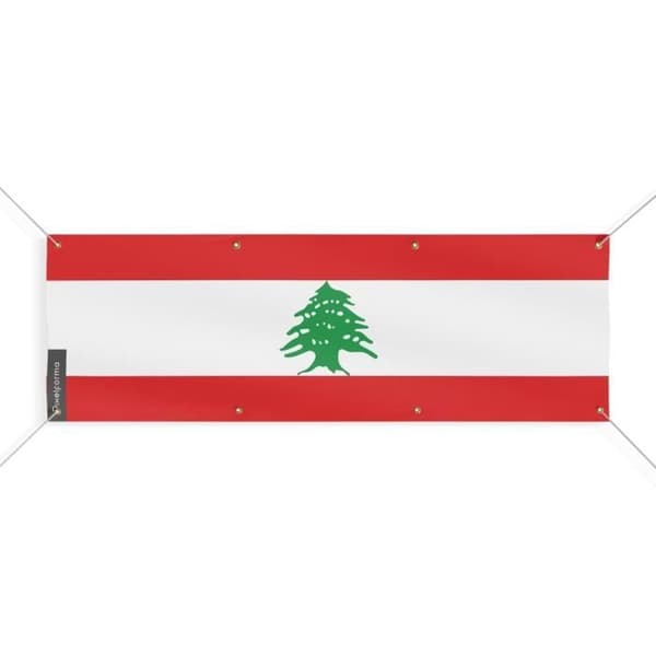 Libanonin lippu 8 silmukkaa 160x480 cm
