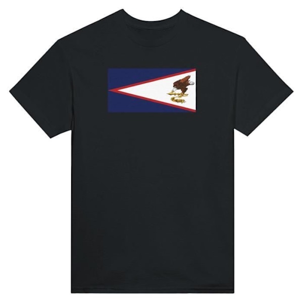 Amerikansk Samoa Flag T-shirt i sort farve Svart XXXL