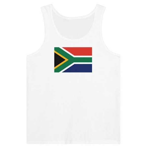 Sydafrika Flag Tank Top i hvid Vit S