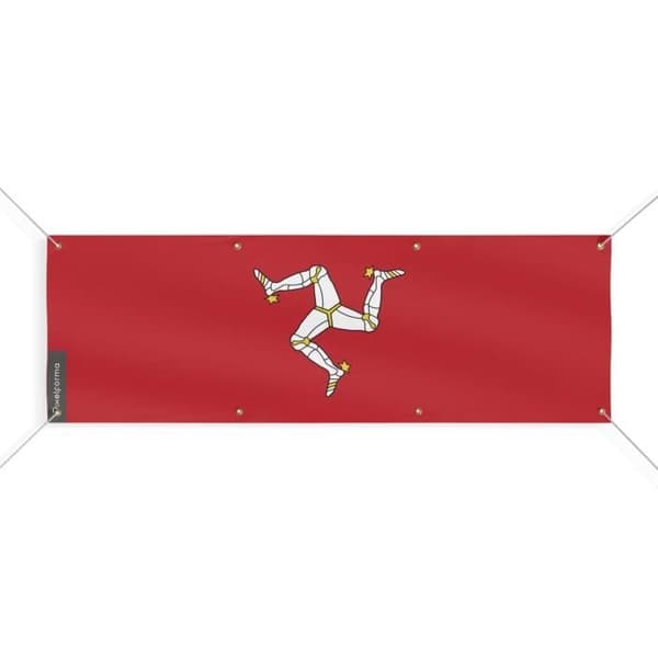 Mansaaren lippubanneri 8 silmukkaa 80x240 cm
