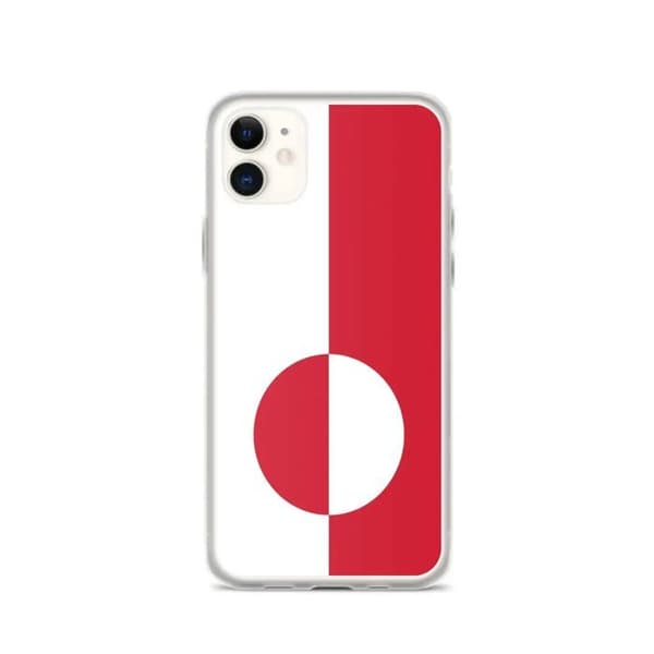 Coque til iPhone - PIXELFORMA - iPhone 11 - Grønlands flag - Blød silikone - Letvægtsdesign Grönlands flagga