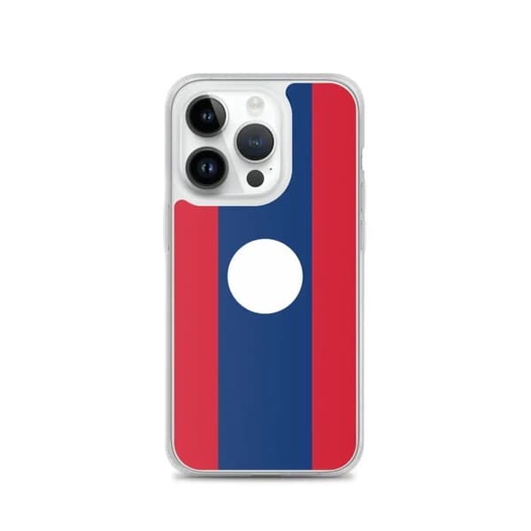 iPhone-case - Laos-flag - iPhone 14 Pro - fleksibel - fuld beskyttelse - multicolor Flerfärgad