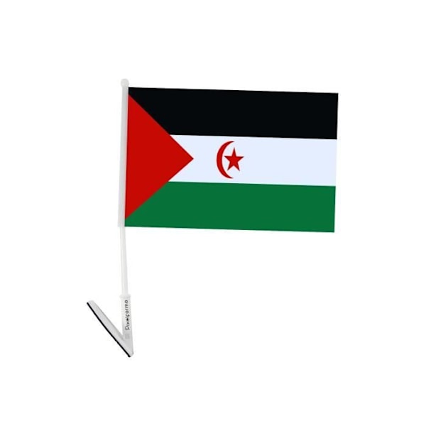 Selvklæbende flag fra Saharawi Arab Demokratiske Republik 1 stk 14x21cm