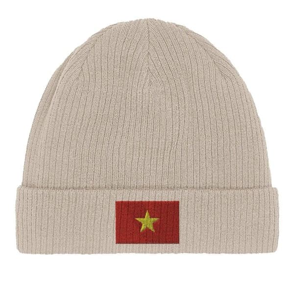 Hatteflag Vietnam i Beige Beige