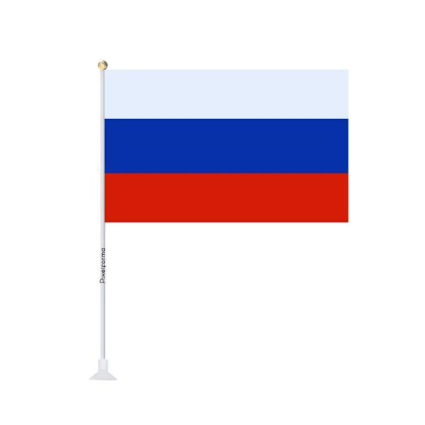 Mini flag sugekop Flag of Russia 14x21cm i 1 stk