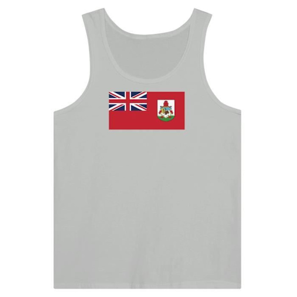 Bermuda Flag Tank Top i grått Grå M