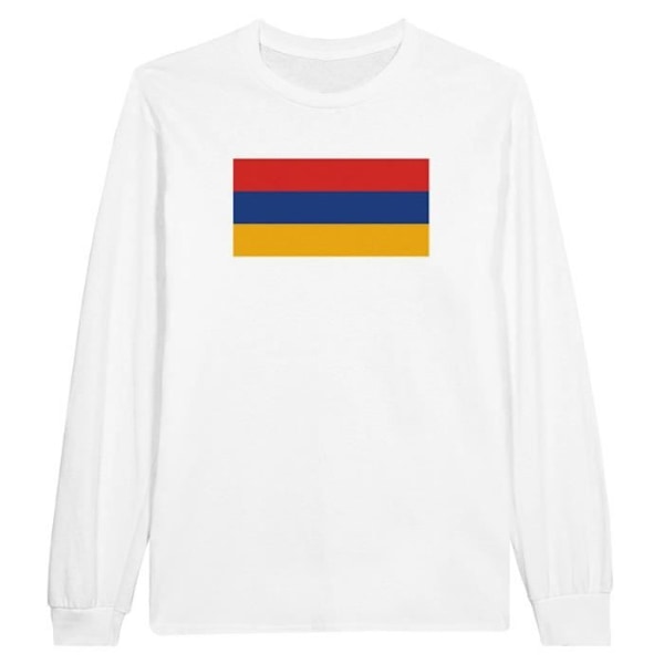 Armenia Flag langærmet T-shirt i hvid Vit XL