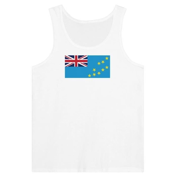 Tuvalu Flag Tank Top i hvid Vit M