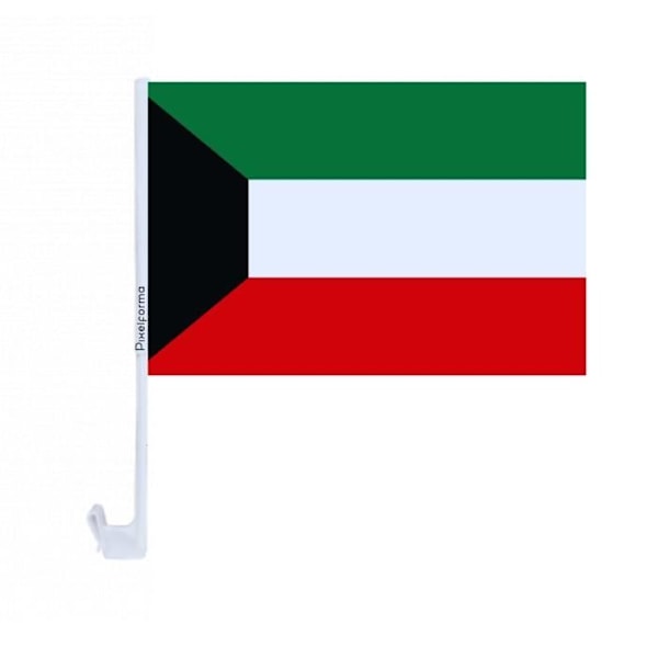 Kuwait bilflag 20 stk i 14x21cm polyester