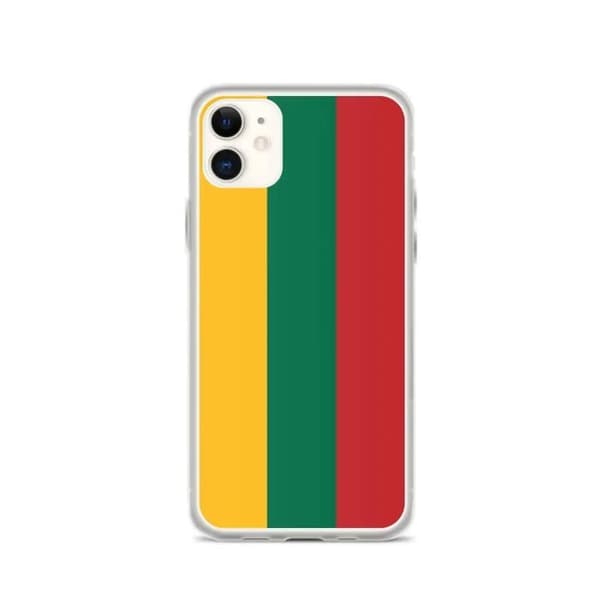 iPhone case - PIXELFORMA - iPhone 11 - Litauens flag - Fuldt beskyttelse - Blødt silikon Litauens flagga