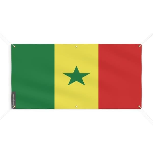 Senegalin lippubanneri 6 silmukkaa 70x140cm polyesteriä