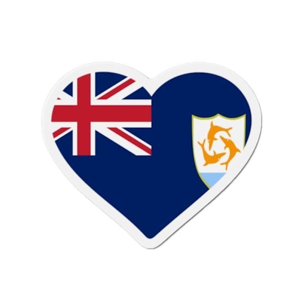 Anguilla Flag Heart Magnet 50 stycken i 6cm