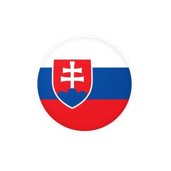 10 cm Slovakian lippu pyöreä tarra 1000 kappaletta