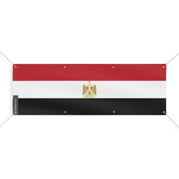 Egypten Flag Banner 8 Øjer 90x270 cm