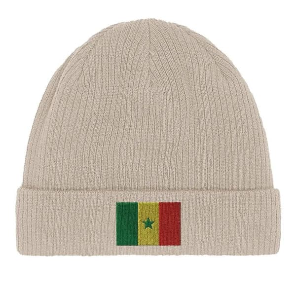Bonnet Flag Senegal i Beige Beige