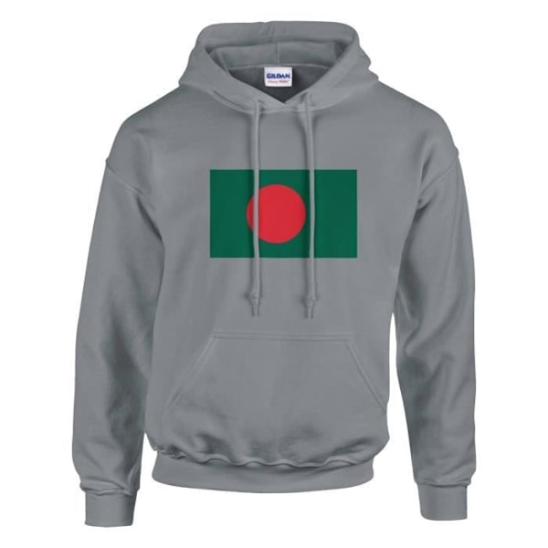 Bangladesh Flag hættetrøje i grå Grå jag