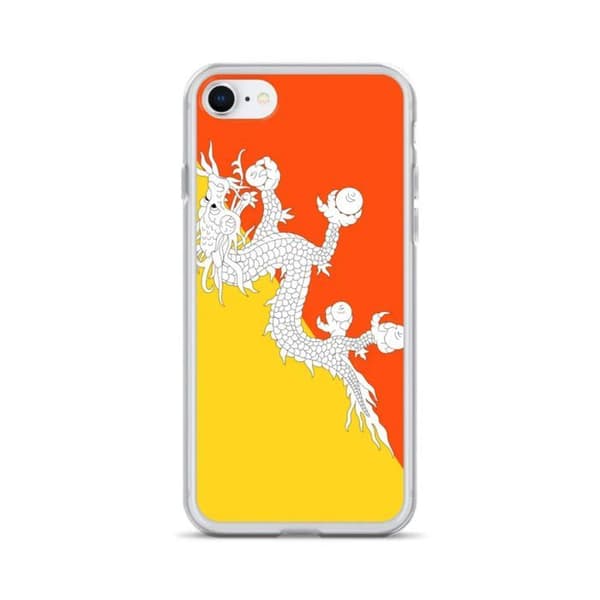 Coque Téléphone Drapeau Bhoutan - iPhone 8 Flerfärgad