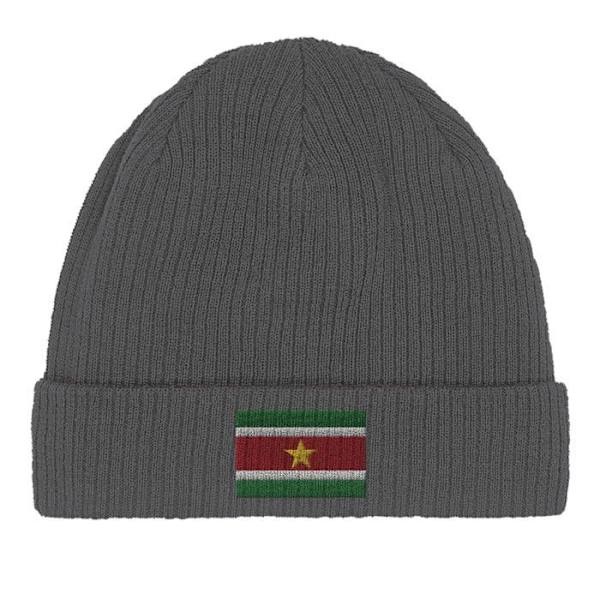 Bonnet Drapeau Suriname i Grå Grå