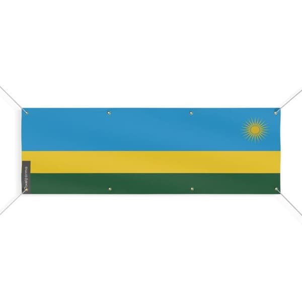 Ruandan lippubanneri 8 silmukkaa 100x300 cm
