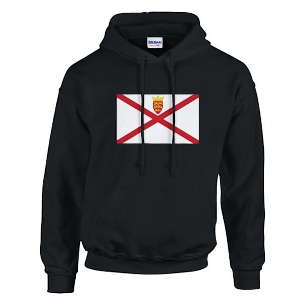 Jersey Flag Hoodie i Svart Svart XXL