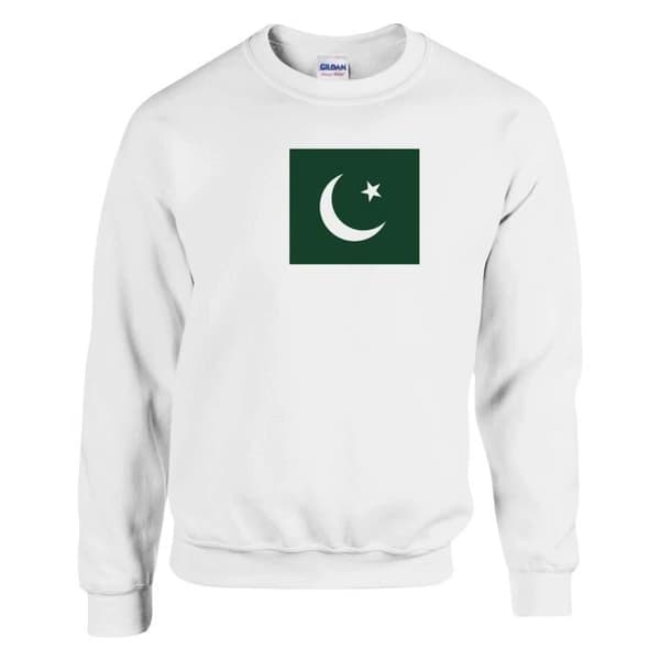 Sweatshirt - PIXELFORMA - Pakistan Flag - Lange ærmer - Bomulds-polyester - Hvid Vit M
