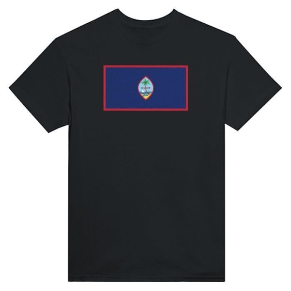 Guam Flag T-shirt i sort farve Svart XXXXL