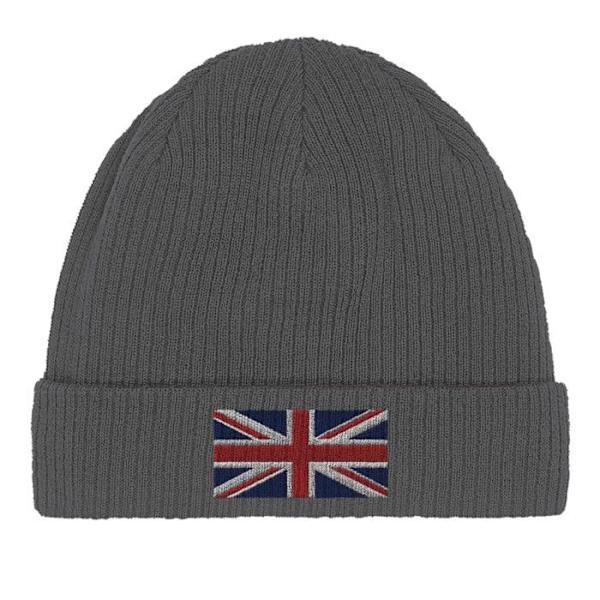 Bonnet Flag Storbritannien i Grå Grå