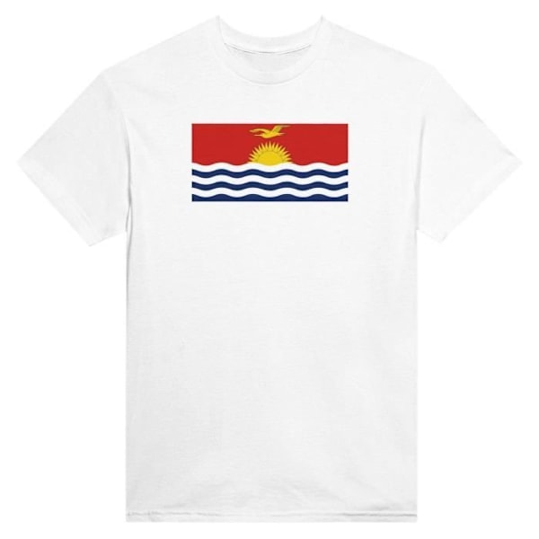 Kiribati Flag T-paita valkoisena Vit XL