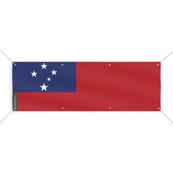 Samoa Flag Banner 8 Øjer 160x480 cm