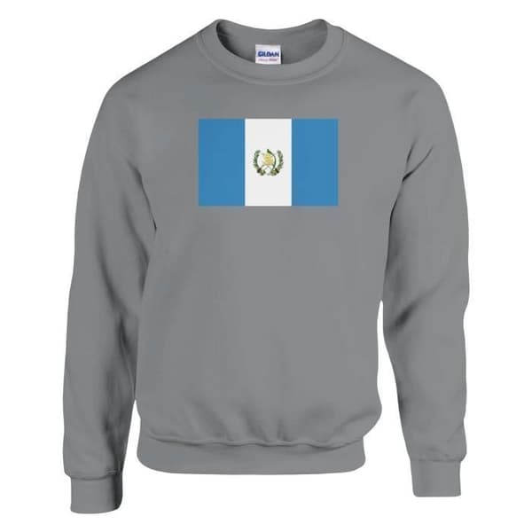 Huppari - PIXELFORMA - Guatemalan lippu - Harmaa - Pitkät hihat - Mixed Grå XXL
