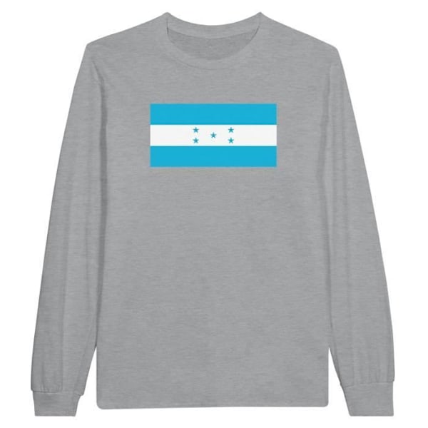 Honduras Flag langærmet T-shirt i grå Grå M