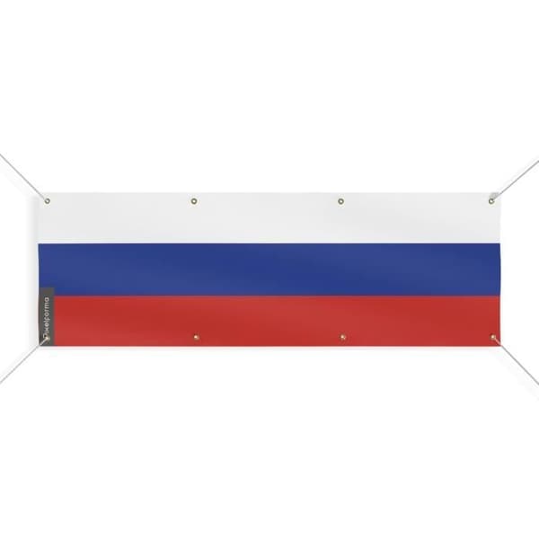 Venäjän lippu 8 silmukkaa 40x120 cm