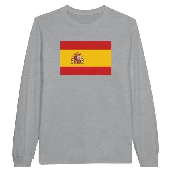 Långärmad T-shirt - PIXELFORMA - Thailands flagga - Grå - 100% bomull - Regular Grå XXXL