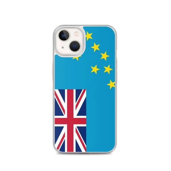 Coque til iPhone - PIXELFORMA - iPhone 13 - Tuvalu-flag - Blød silikone - Let design Flerfärgad