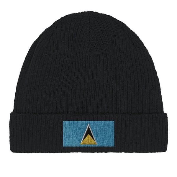 Bonnet lippu Saint Lucia mustassa Svart