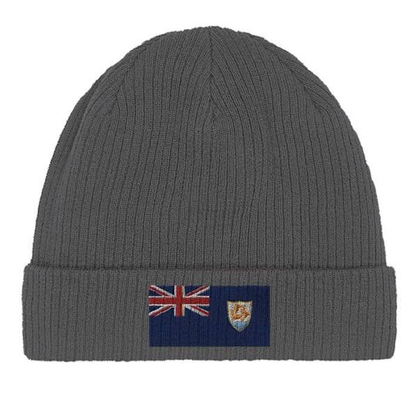 Bonnet Drapeau Anguilla i Grå Grå